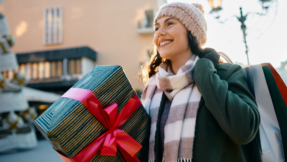 Woman with gift